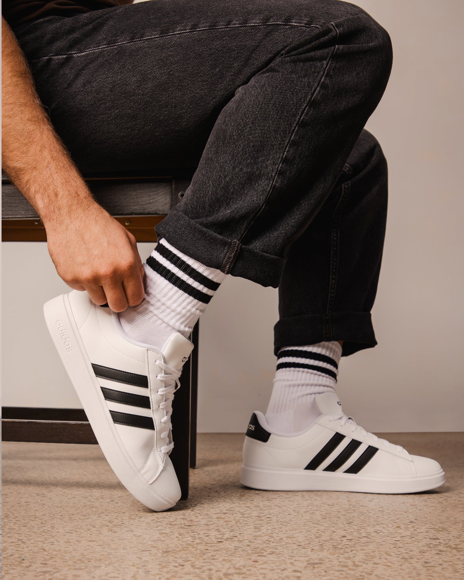 Buy Adidas Performance Grand Court 2.0 M White/Black | Shoe Warehouse Buy Adidas Performance Grand Court 2.0 M White/Black | Shoe Warehouse