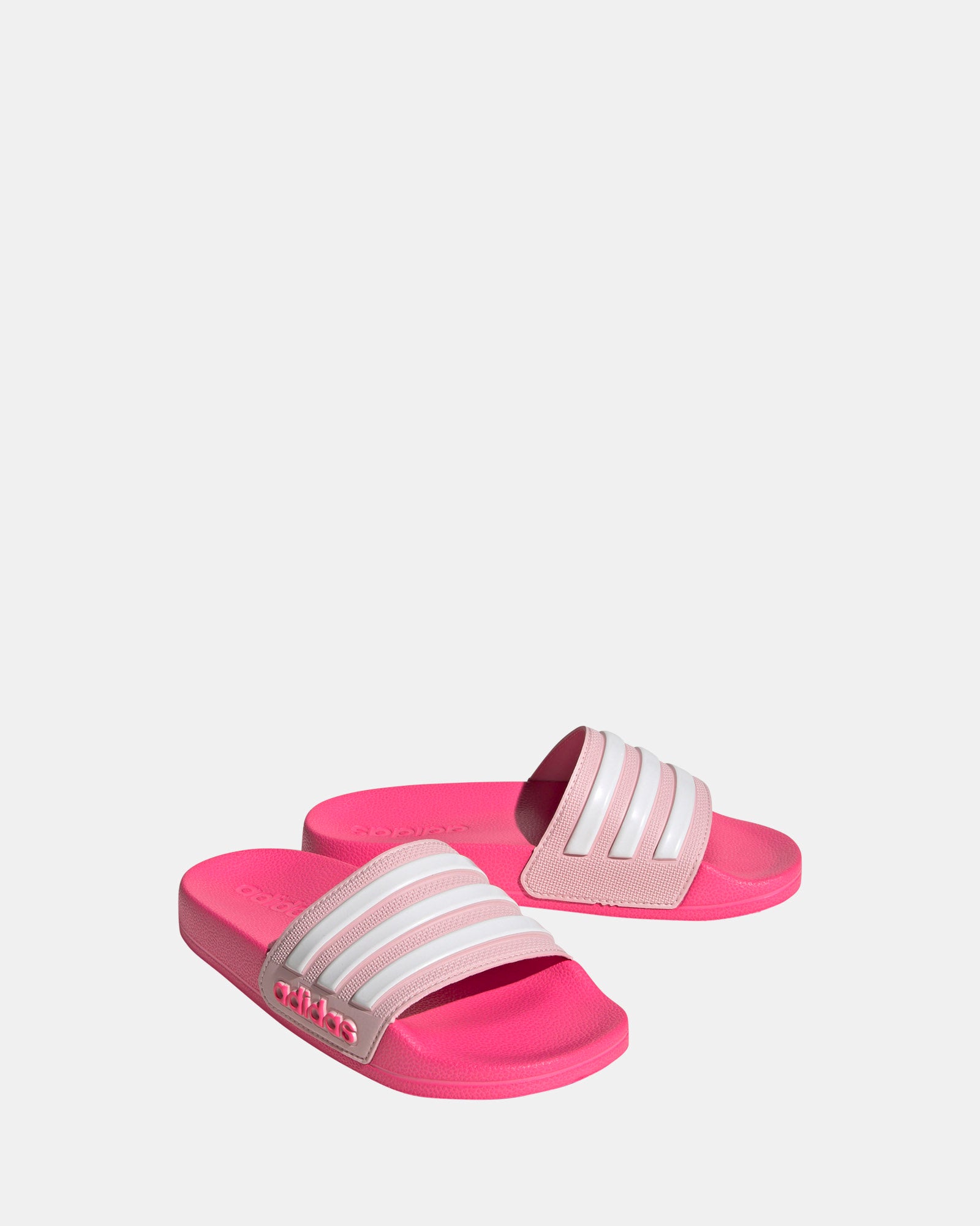 Pink and white adidas cheap slides