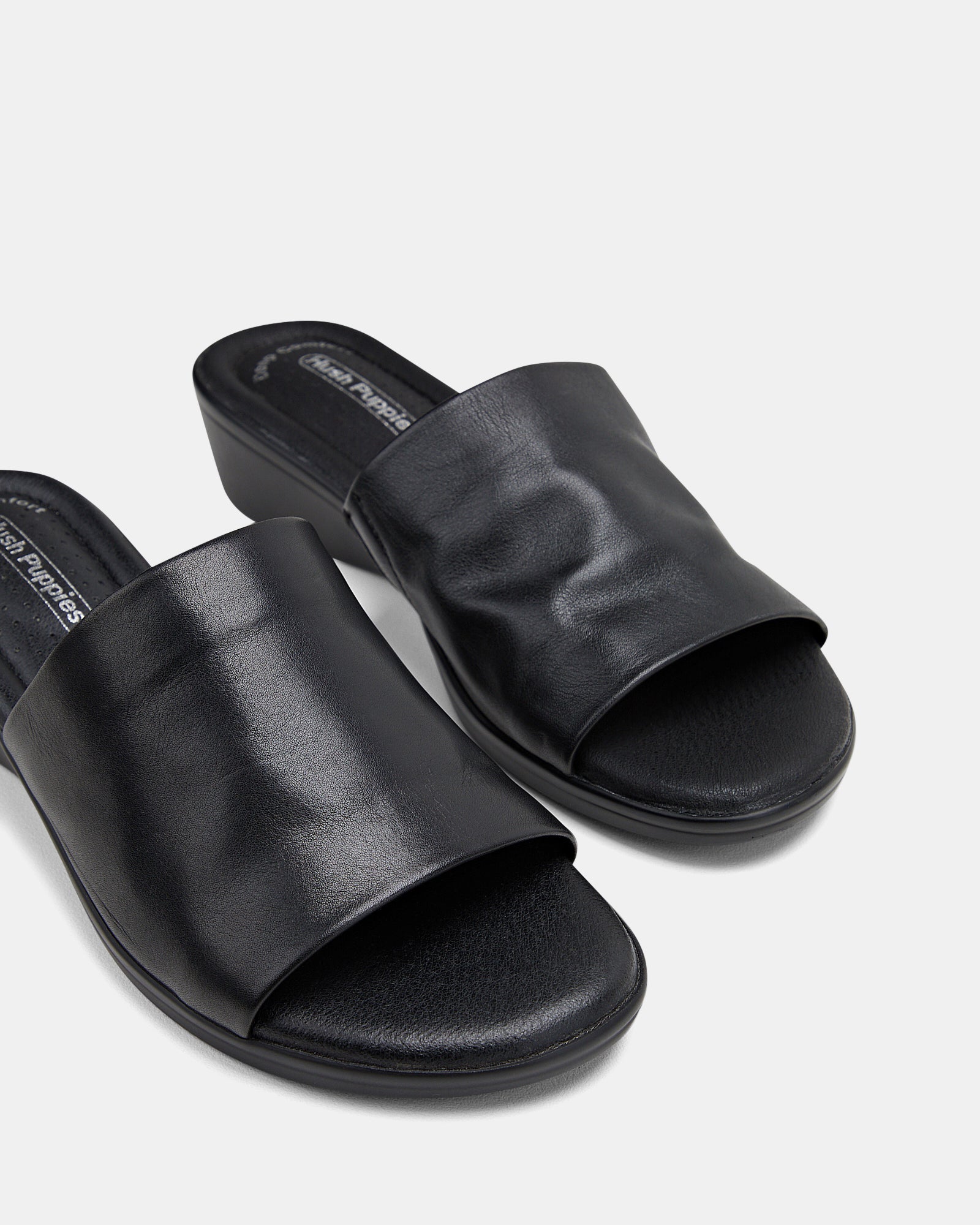 Buy Hush Puppies Coco Black/Black Shoe Warehouse