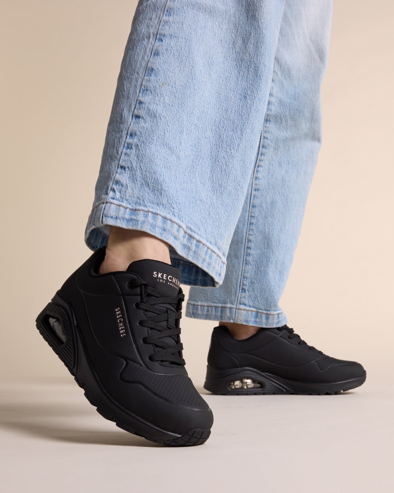 Skechers Uno Skechers Sneaker Leder Uno-Stand On Air Black