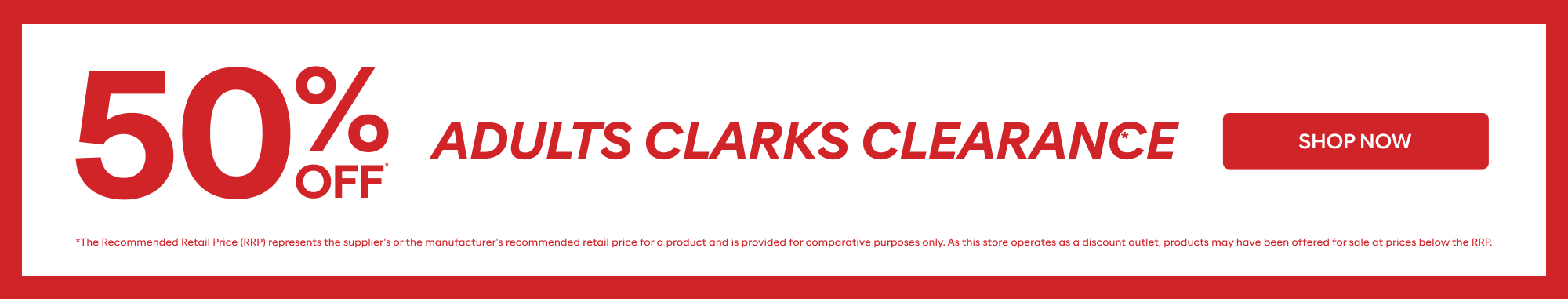 50% off adults clarks clearance shop now