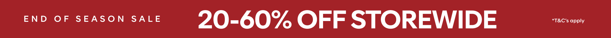 20-60% off storewide
