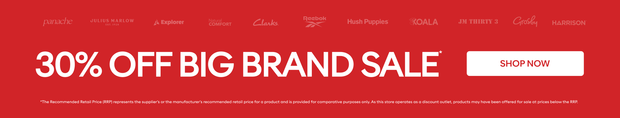 30% off big brand sale shop now