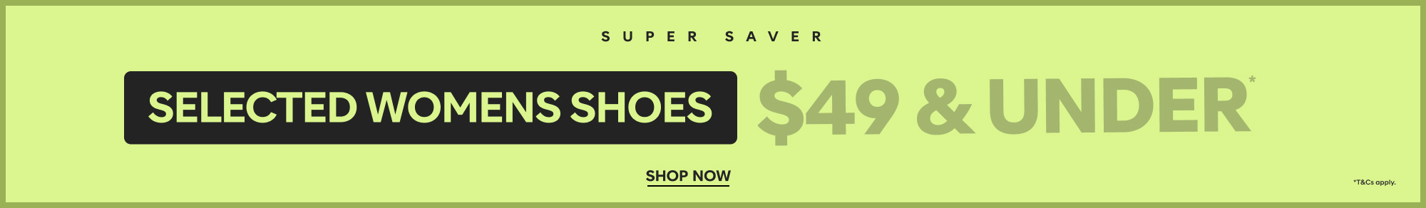 selected womens shoes $49 and under shop now