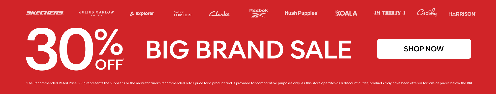 30% off big brand sale shop now