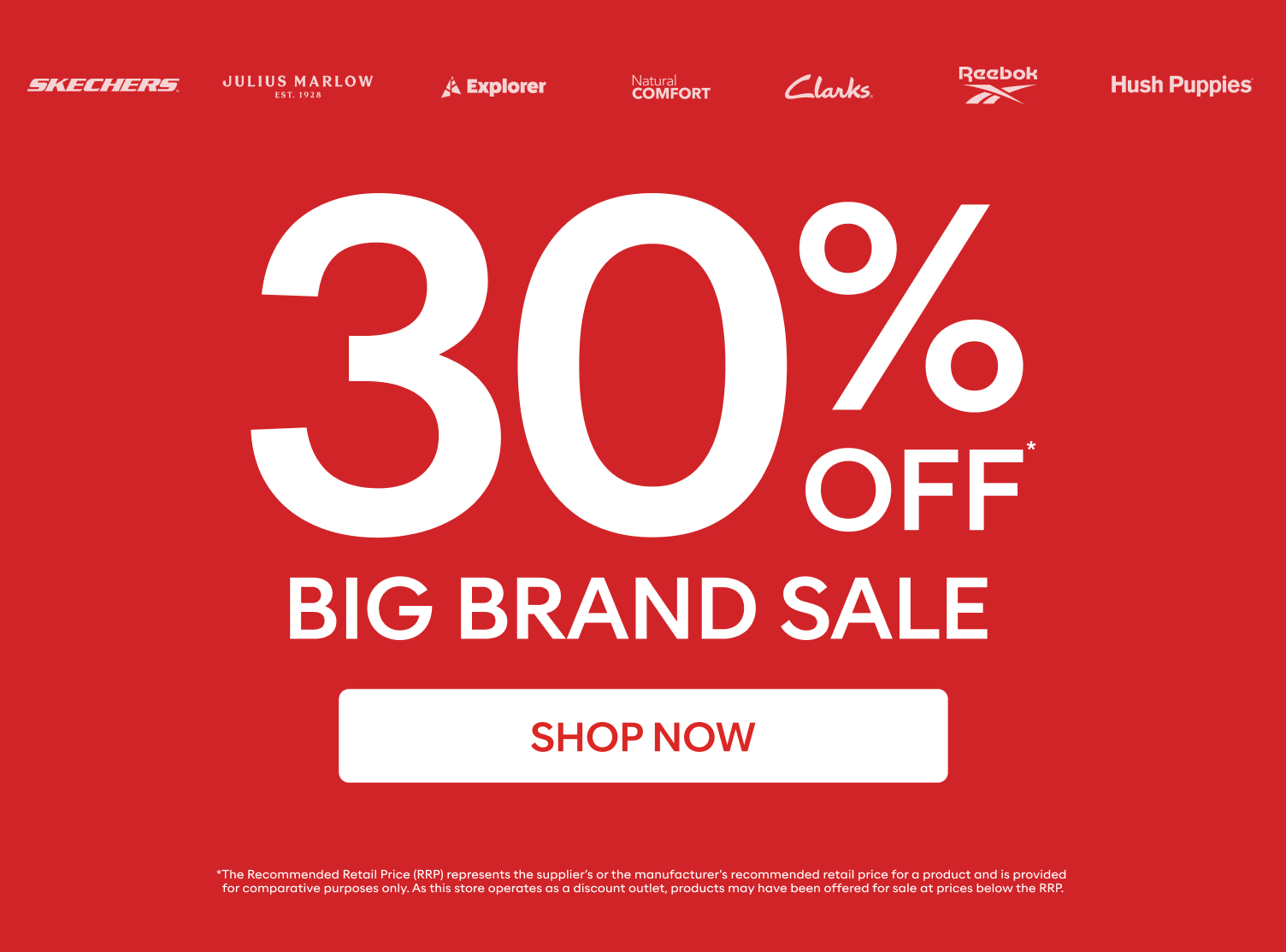 30% off big brand sale shop now