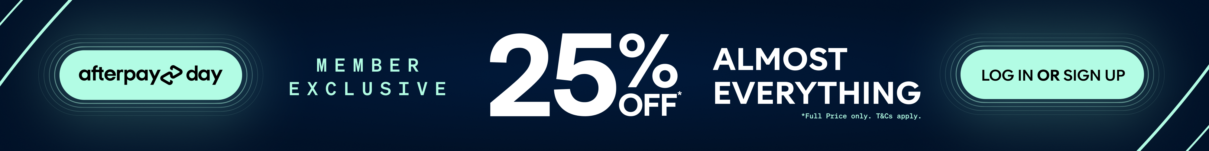 25% off almost everything log in or sign up