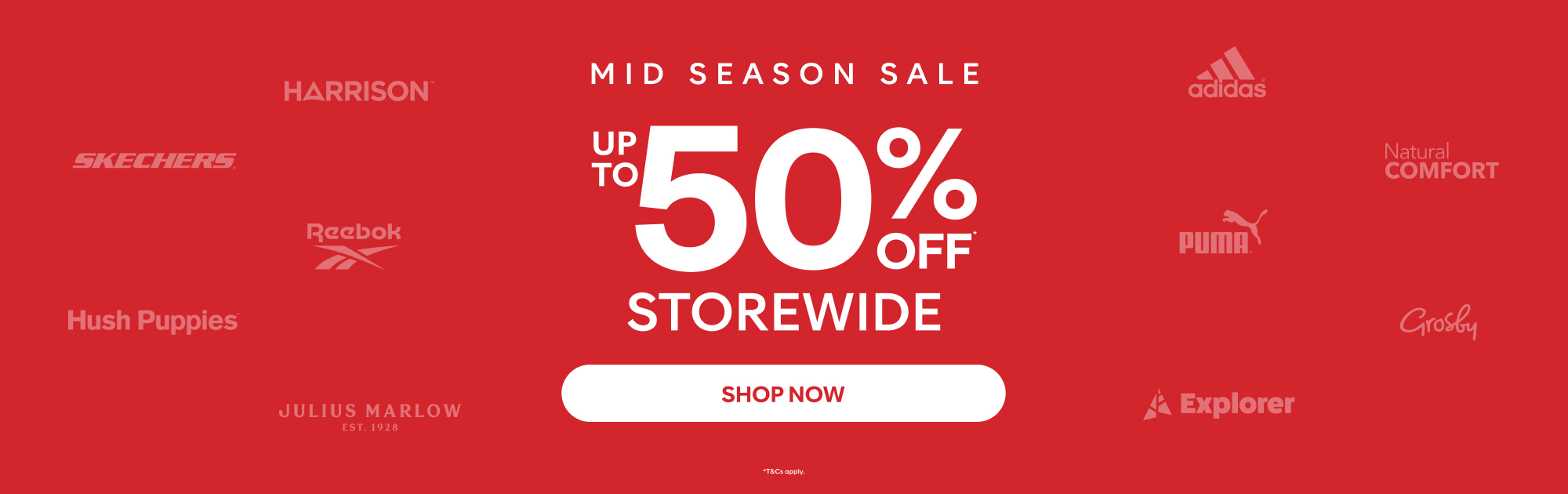 mid season sale up to 50% off shop now