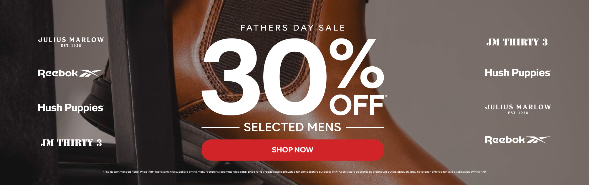 30% off selected mens shop now