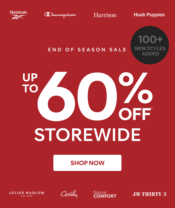 up to 60% off storewide shop now