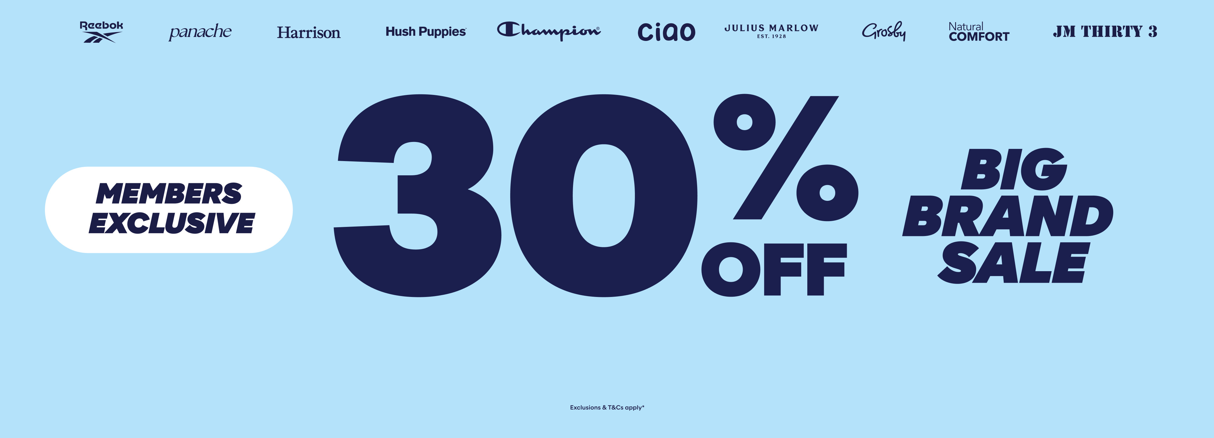 30% off big brand sale member exclusive