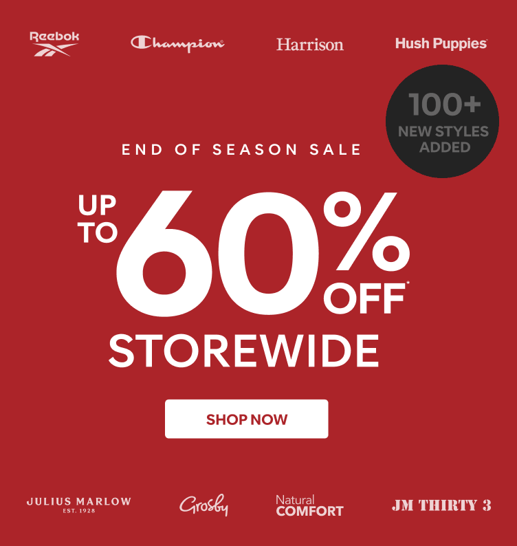 up to 60% off storewide 100+ new styles added