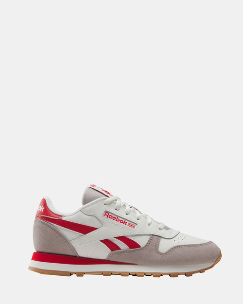 Classic Leather Cold Grey 3/Flash Red/Chalk
