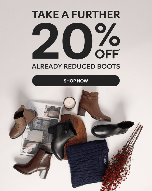 take a further 20% off boots