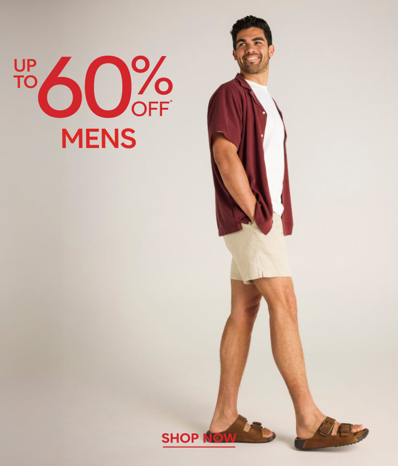 up to 60% off mens