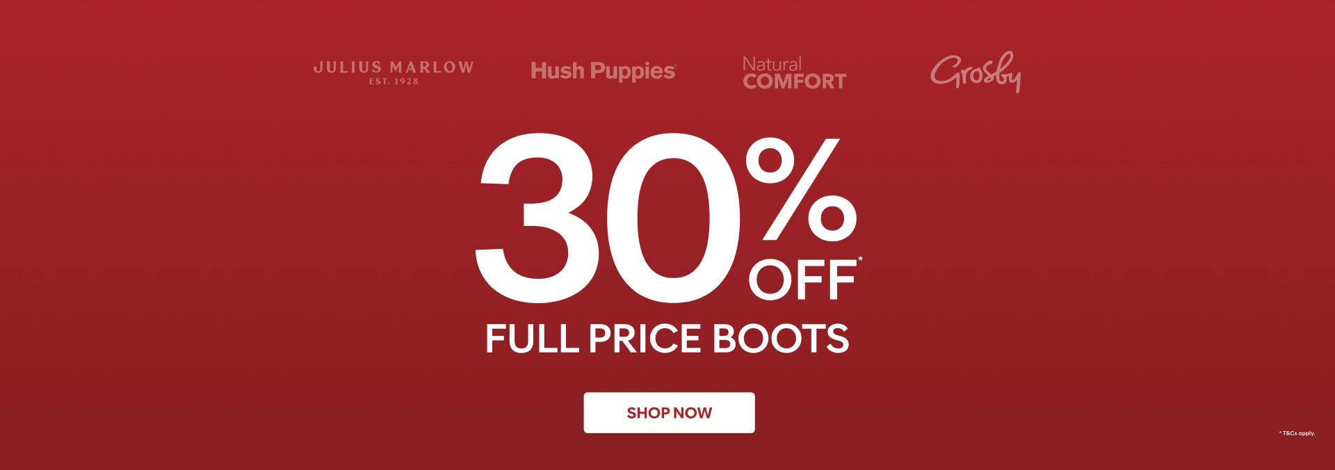 30% off boots
